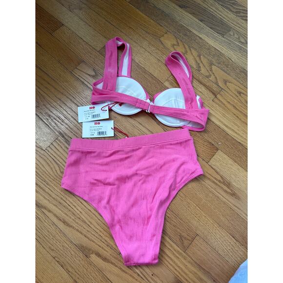 Solid and Striped Lilo Top and Bottom Pink Zigzag - Picture 4 of 5